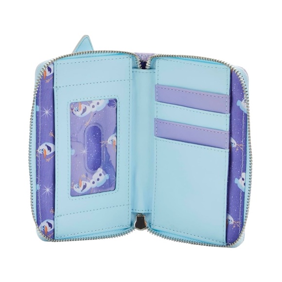 Loungefly Disney’s Frozen Princess Castle Zip Around Wallet w/ Olaf, Anna, Elsa - Picture 2 of 7
